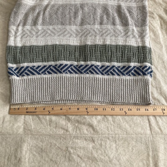 INC Linen/Cotton Blend Striped Textured Sweater Cozy Men Small/Women Medium - Picture 10 of 12